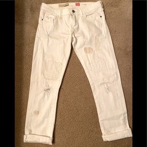 Pilcro White Distressed Jeans